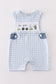 Blue golf embroidery smocked boy jonjon