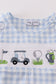 Blue golf embroidery smocked boy jonjon