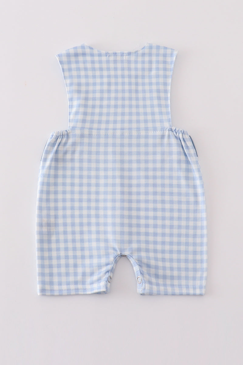 Blue golf embroidery smocked boy jonjon