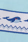 Blue whale embroidery boy set