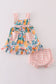 Citrus Bloom print girl bloomer set