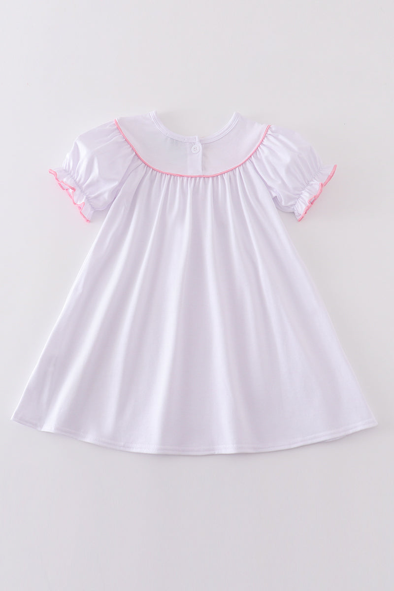 Valentine's day heart embroidery girl dress