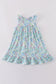 Tropical rainforest plant print dress