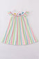 Stripe Dr. Seuss embroidery smocked dress