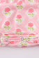 Pink floral bunny applique bubble