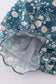 Green floral bunny applique bubble