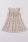 Floral sheep cross embroidery dress