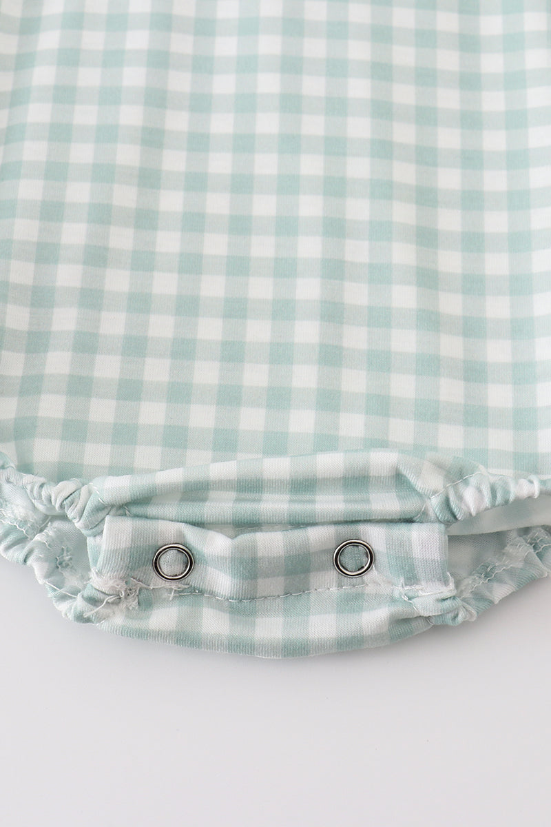 Green boy gingham bubble