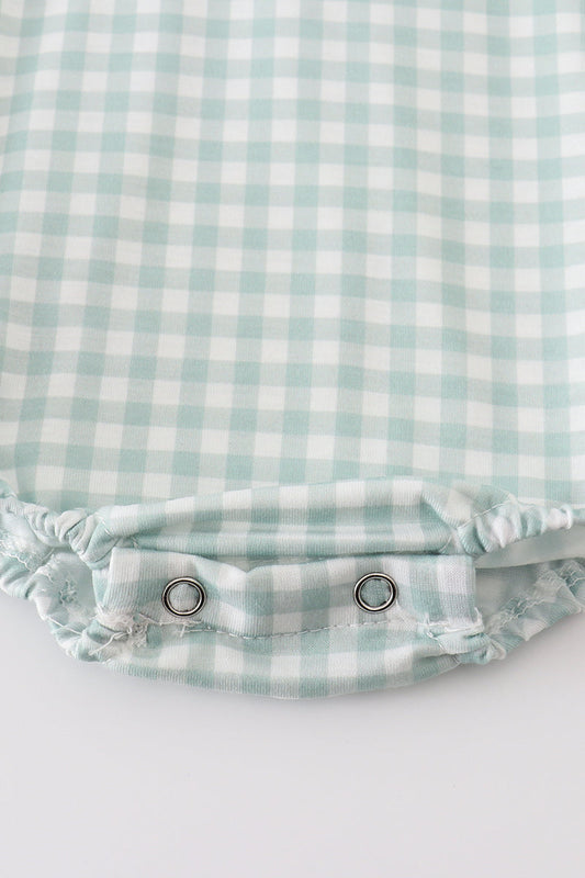 Green boy gingham bubble