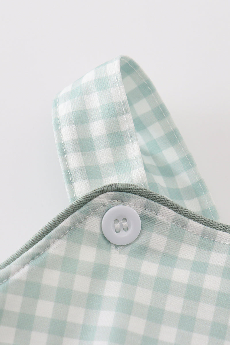 Green boy gingham bubble