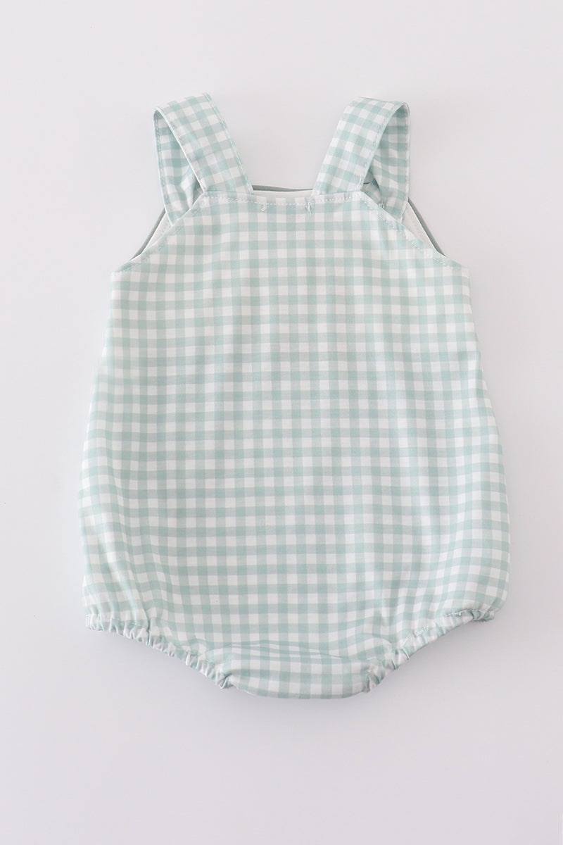 Green boy gingham bubble