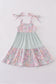 Garden gingham mom&me tiered dress
