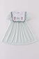 Blue he is risen embroidery dress