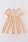Cream cross french knot dress