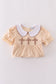 Cream cross french knot set