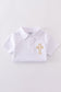 Easter cross embroidery boy shorts set