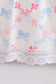 Blue bow lattice print set