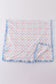 Blue bow lattice print  blanket