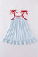 Gingham star embroidery dress