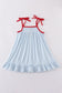 Gingham star embroidery dress