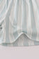 Blue flamingo embroidery short set