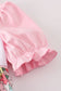 Pink floral embroidery dress