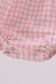 Pink strawberry embroidery gingham bubble