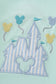 Mint castle applique bubble
