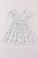 Blue seashell bow mom&me dress
