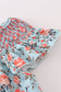 Blue floral smocked dress