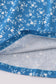 Blue floral print smocked dress