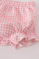 Pink floral smocked bloomer set
