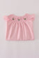 Pink floral smocked dress