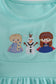 Blue character applique dress
