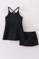 Black girl mom&me 2pc active dress