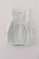 Green plaid sea shell french knot ruffle bubble