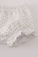 Green plaid sea shell french knot ruffle bloomer set