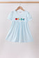 Blue School Apple French Knot Dress