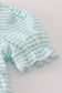 Green stripe puppy hunting embroidery shorts set