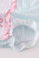 Blue bow embroidery gingham ruffle bubble