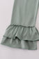 Sage lace ruffle pants set