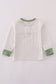 Sage fish french knot stripe top