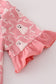 Halloween ghost print ruffle pajama set