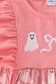 Halloween ghost embroidery ruffle dress