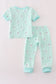 Green ghost embroidery pajamas set