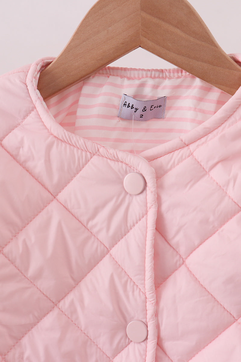 Pink quilted jacket