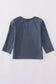 Navy hunting embroidery top