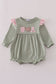 Sage pumpkin turkey applique ruffle bubble