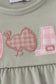 Sage pumpkin turkey applique ruffle bubble