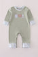 Sage pumpkin turkey applique romper